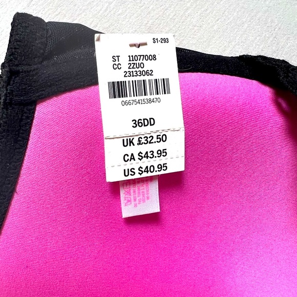 Victoria’s Secret PINK T-Back Black Lace Push-up Padded Bra - Picture 5 of 5